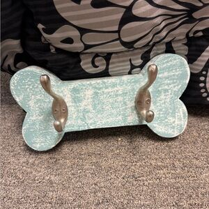 Aqua Dog Bone Wall Hook